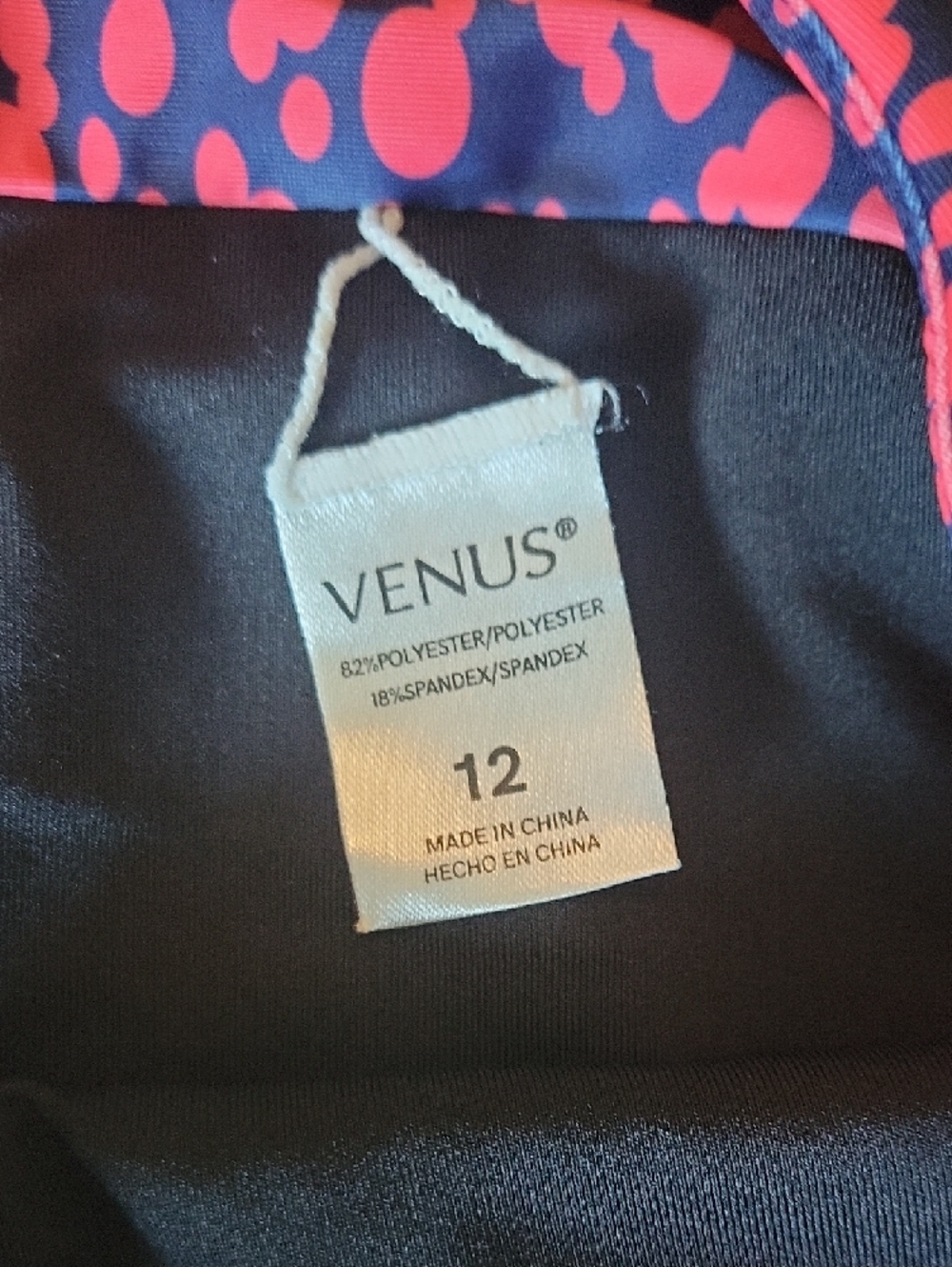 VENUS Pink and Navy Patterned Bikini Two-Piece Swim Set - Picture 3 of 8